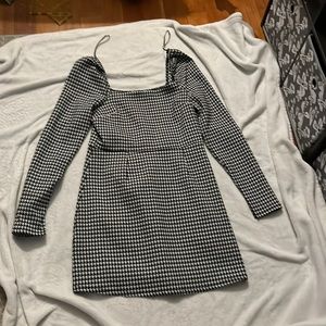 Black white dress